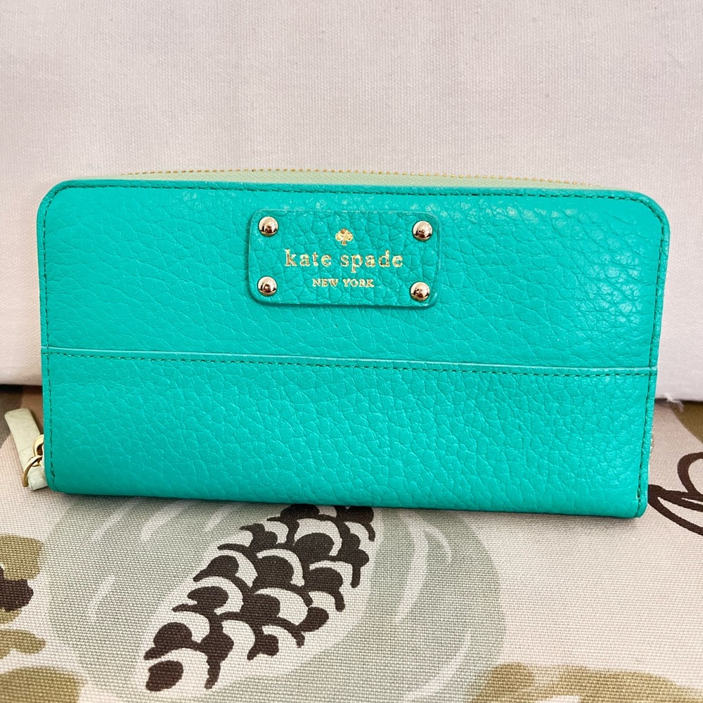 Kate spade green leather wallet